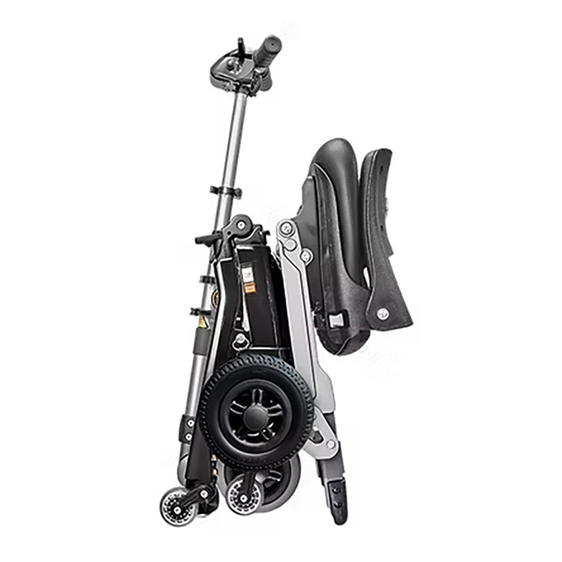 Luggie Standard Mobility Scooter Folded Upright.jpg